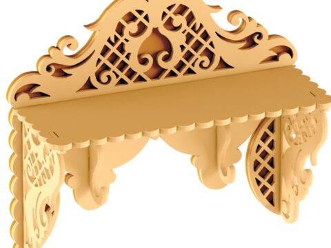 Laser cut Plywood Shelf DXF File