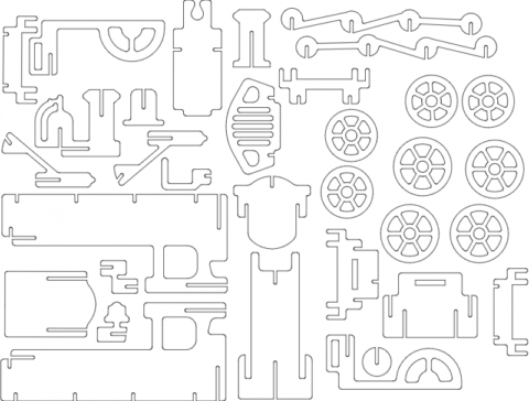 Train 4.75mm dxf File