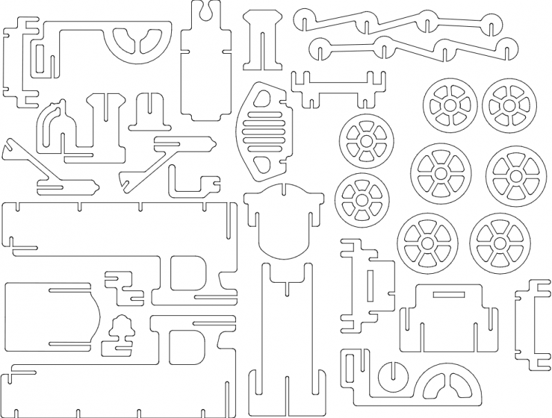 Train 4.75mm dxf File