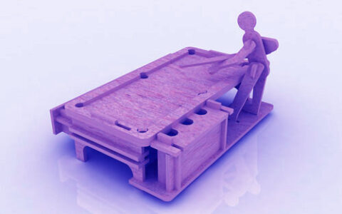 Billiards Pen Holder Stand 3mm Free Vector