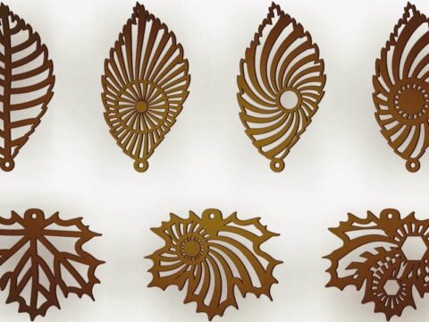 Laser Cut Earrings Free Vector