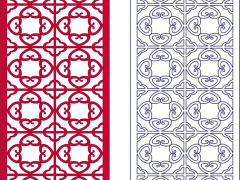 2d Vector Panel Pattern dxf File