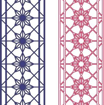 Seamless Star Pattern Design dxf File