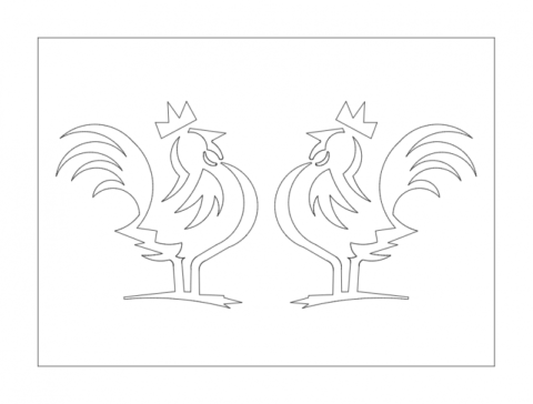 Roosters dxf File