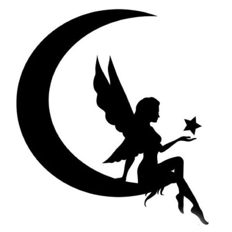 Fairy Silhouette Vector dxf File