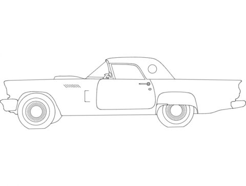 57 t-bird dxf File