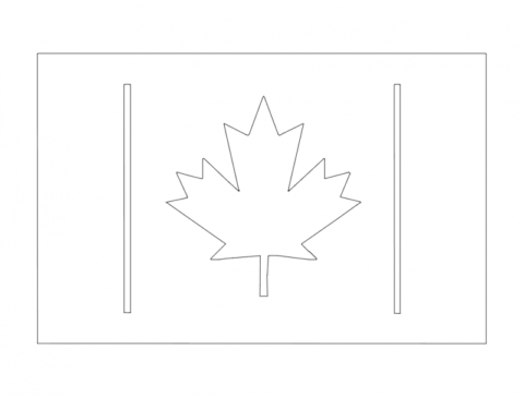 Canada Flag 2 dxf File