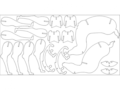 santa’s Reindeer dxf File