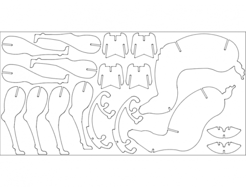 santa’s Reindeer dxf File