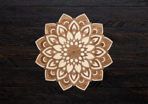 Laser Cut Layered Mandala Free Vector