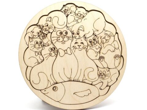 Laser Cut Wooden Animal Jigsaw Puzzle Games For Kids Free Vector