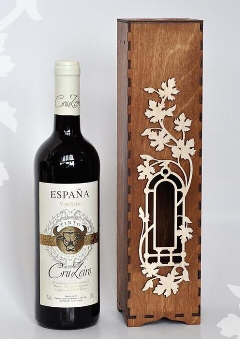 Wine Box Wine Case Laser Cut Template DXF File