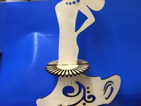 Laser Cut Fashion Modern Girl Napkin Holder Free Vector