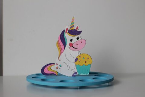 Laser Cut Easter Unicorn Egg Holder Free Vector