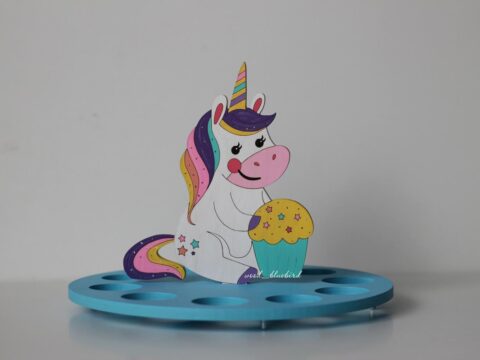 Laser Cut Easter Unicorn Egg Holder Free Vector