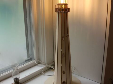 Laser Cut Lighthouse Lamp Free Vector