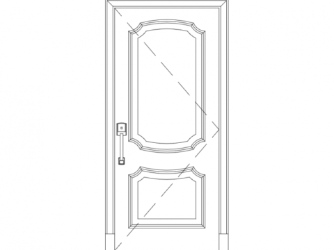 Single Panel Door dxf File