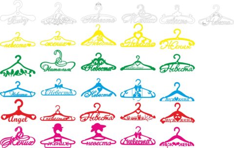 Hangers Vector Pack Free Vector