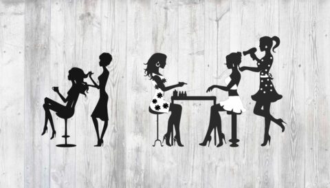 Laser Cut Hair Salon Wall Art Free Vector