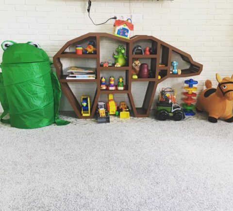 Laser Cut Shelf Bear 10mm Free Vector