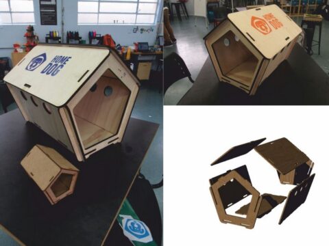 Laser Cut Dog House DXF File