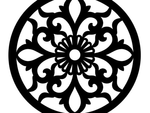 Laser Cut Circular Design SVG File