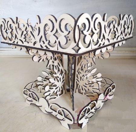 Laser Cut Table Decor Tray For Candy Fruits Basket Stand Free Vector