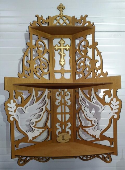 Laser Cut Iconostasis Wooden Shelf Plywood Free Vector