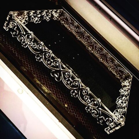 Laser Cut Decorated Tray Stand Template Free Vector