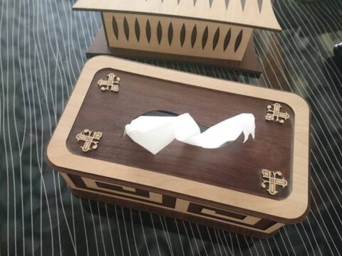 Laser Cut Wooden Tissue Box Facial Tissue Holder Free Vector