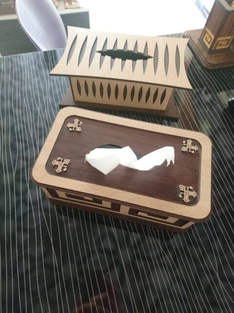 Laser Cut Wooden Tissue Box Facial Tissue Holder Free Vector