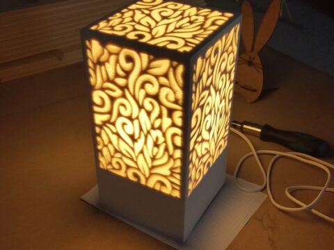 Laser Cut Decorative Night Light Lamp Free Vector