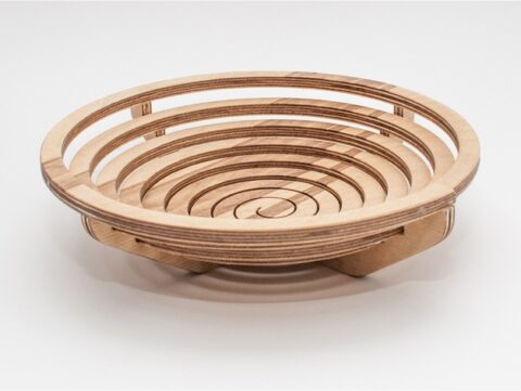 Archimedes Spiral Bowl Laser Cut SVG File