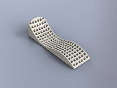 Chaise Longue 19mm Flat dxf File