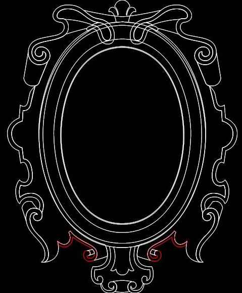 Mirror Frame 0556 dxf File