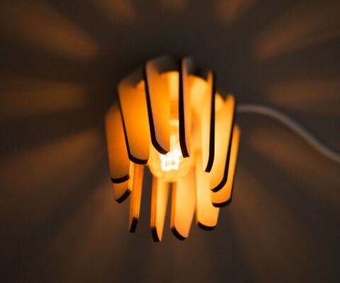 Lamp Laser Cut Free Vector