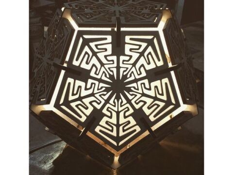 Dodecahedron Lamp 6mm Free Vector