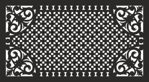 Decorative grill pattern dxf File