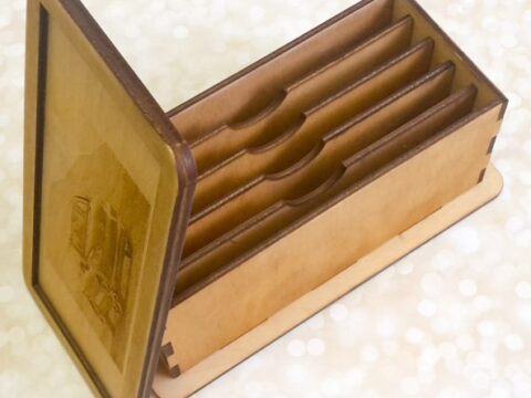 Laser Cut Money Box Template Free Vector