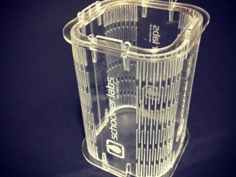 Laser Cut Acrylic Pen Stand 3mm DXF File