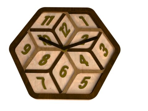 Laser Cut Modern Clock Free Vector