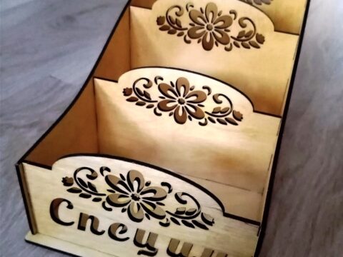 Laser Cut Storage Rack Compartments Storage Box Free Vector