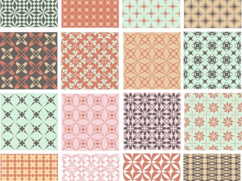 Geometric Patterns Set Free Vector