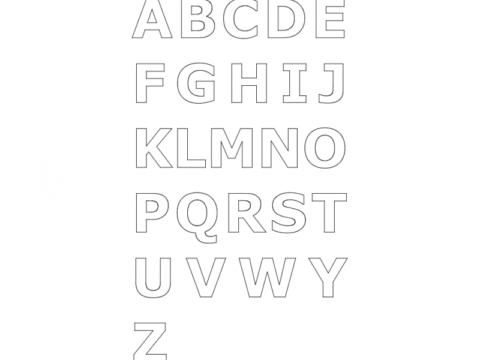 Alphabet max7 dxf File