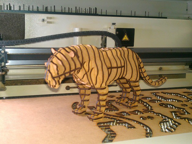 Tiger 3d Puzzle Free Vector