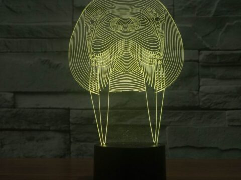 Walrus Animal 3D Lamp Vector Model Free Vector