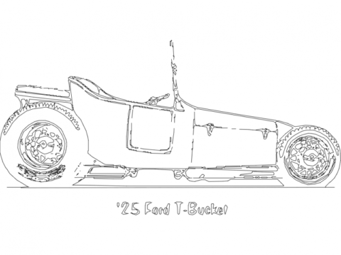 Vintage Car dxf File