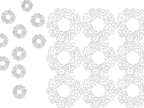 Circle Floral Frame Vectors Free Vector