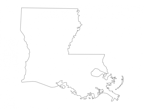 Map of Louisiana (LA) dxf File