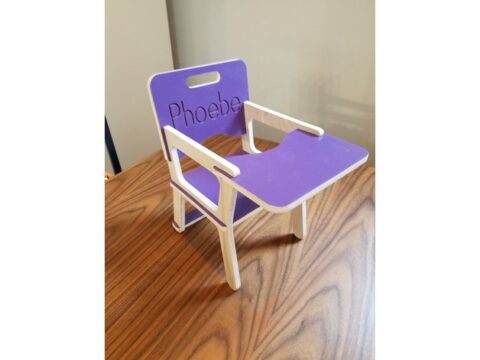 Children’s Chair 9mm Vector plan Free Vector